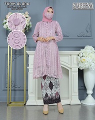 Setelan Kebaya Brokat Modern Wanita Terbaru//Setelan Kebaya Tunik Brokat Kekinian//Setelan Kebaya Ka