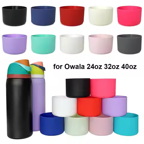 1Pcs Soft Silicone Boot for Owala 24oz 32oz 40oz Anti-Slip Protective Sleeve Boot Bottom Base Water 