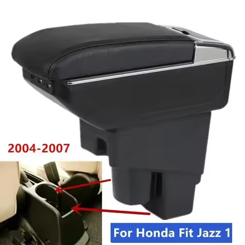 For Honda Jazz Armrest Box For Honda Fit Jazz 1 Car Armrest 2004 2005 2006 2007 Armrest Storage box 