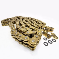 WStandard Golden Chain (O Ring/X Ring/Heavy Duty)[428/520/525/530] Gold Rantai Emas Motor Oring Xrin