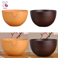 Baosity Natural Wood Round Bowl Handmade Craft Tableware Fruit Rice Bowl Kitchen