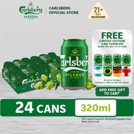 Carlsberg Danish Pilsner Beer Can Pilsner Lager Beer 5.0% Alcohol (320ml x 24)