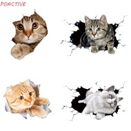 POACTIVE‌ Car 3D Cat Stickers, 3D Cat Universal Cat in The Crack Sticker, Car Accessories Animal Sty