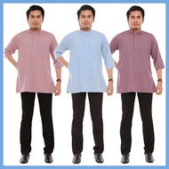 Kurta Lelaki Lengan 3 suku Kurta Lelaki stripes Kurta Slim fit Kurta Lelaki Raya 2025 Kurta LUTH Kur