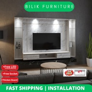 🔥 New Arrival 🔥 Free Installation  8 FT Hanging TV Cabinet With Led | Wall Mounted TV Cabinet