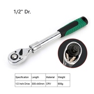 1/2 Inch Drive 72 Teeth Ratchet Handle Extendable From 30cm to 44cm Vehicle Repair Tools Industrial 