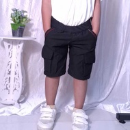 Zahfran27 Children's short cargo chinos satin pants 1 year - 16 years old baby/balita - middle-aged 