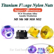 TC4 Titanium Alloy Flange Nylon Nut Titanium Alloy Nut Flange Nut Positive Titanium Locknut 64 Posit