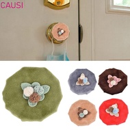 CAUSI Door Knob Decorative Covers, Velvet Cloth Anti-Slip Door Handle Covers,  Design Soft Anti-Stat