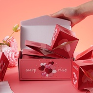 Bounce Box Valentine's Day Creative Surprise Bounce Envelope Box Birthday Money Red Gift Pop V8X6