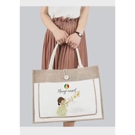 customized burlap tote bag
