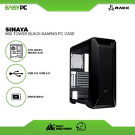 RAKK Sinaya Gaming Case Black Mid Tower, Brand New gaming case. ATX, MATX, Micro ATX Form Factor.