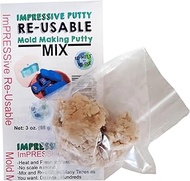 ComposiMold Impressive Re-Usable Mold Making Putty Mix 3 oz. Grey, Reusable, Up to 200°F (93°C), Ide