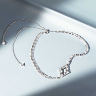 SAWN - The Laurence Necklace สร้อยคอเงินแท้ ฝังเพชร CZ สร้อยคอเรียบเก๋ ใส่คู่ได้ทุกลุค