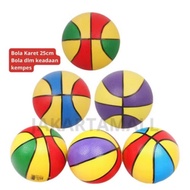 Colorful Rubber Basketball Toy 25 cm