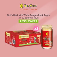 [2 Cartons Deal - Less Sweet] New Moon Bird's Nest with WHITE FUNGUS Rock Sugar 150g x 20 bottles