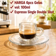 [6pcs] 100ml Shot Espresso Cups/ Shot Espresso Glass GENTONG
