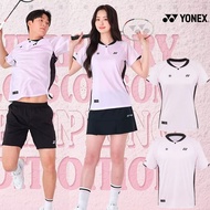 2025 YY Badminton Jersey Fashion Pink Color T-shirt Unisex Breathable Short-sleeve Sports Tops for M