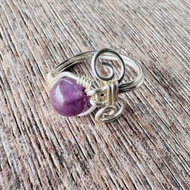 20251136 wire wrapping 紫水晶 銅線 繞線 介指