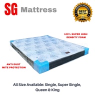 Foam Mattress 8 Inch Super High Density - Single, Super Single, Queen, King