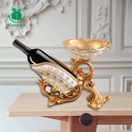 Kesoto Wines Rack for Home Decor Display Ornament Resin Gold Wines Cellar Racks for Bar Cellar
