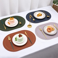 Heat Insulation Premium Mat Oval Western Food Tea Cup Table Mat Table Leather Personal Mat Table Mat