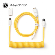 Keychron 客製螺旋航插線 鍵盤傳輸線 黃色 (直頭)