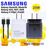 (25W)(3A) Samsung Type-C หัวชาร์จ+สาย​ชาร์จ​ Super Fast Charger S22/S21/S20/Z flip3/Z fold3/Note20/Note10