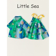 Summer Fashion Baby Sisters Clothes Graffiti Casual Shirts Girls Dresses Sisters Clothes Boys Pure C