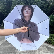 Bts JK Umbrella Jungkook Tri-fold Foldable Fully Automatic Sunscreen Anti-Ultraviolet Rain or Rain U