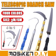 Mosiken 6M Telescopic High Pruning Branch Shear Saw Fruit Picker Tree Cutter Sabit Sawit Gergaji Pok