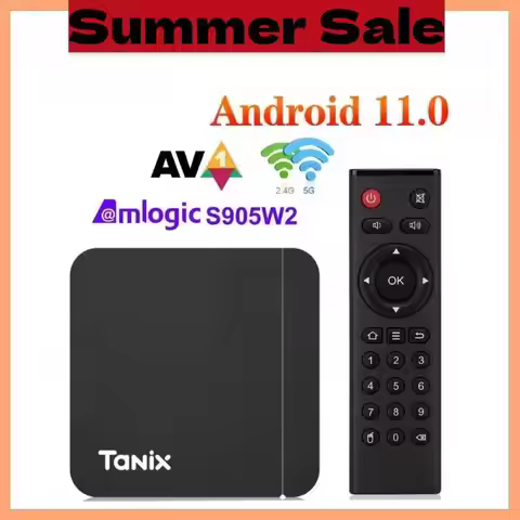 Smart TV Box Android 11 Tanix W2 Amlogic S905W2 Android 11.0 Media Player H.265 AV1 Dual Wifi HDR 10