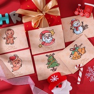 6 Pcs Retro Thanksgiving Christmas Holiday Greeting Cards Set Cute Merry Christmas Blessing Gift Cards with Envelope