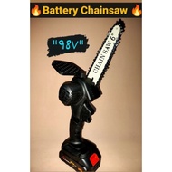 Mini Cordless Chainsaw 98V Battery 6"inch Electric Mesin Gergaji Kayu/Chainsaw Battery/Chainsaw Bateri/Chainsaw