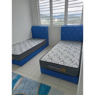 Katil Single Bujang Single Bed Frame Bedroom Furniture Katil Divan Devan Katil dan Tilam bed with matress/katil budak