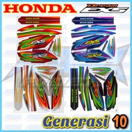 Stripe Sticker Cover Set Honda EX5 - Generation 10 Stiker Strike Cover Set EX5 EX5 Dream Coverset