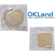 OKLand FOAM DRESSING ADHESIVE | MEDICAL DRESSING WOUND | SILICONE FOAM DRESSING | Square | Sacrum | 