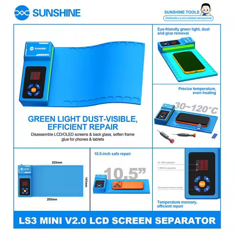 SUNSHINE LS3 Mini Portable LCD Screen Remover Intelligent Temperature Control,for Mobile Phones and 