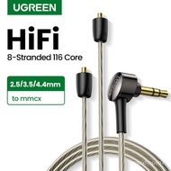 UGREEN 2.5mm 3.5mm 4.4mm to mmcx Balanced HiFi Replacement Earphone Cable High-Purity Monocrystallin
