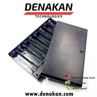 8 Slot AA Battery Holder With Cover & Switch