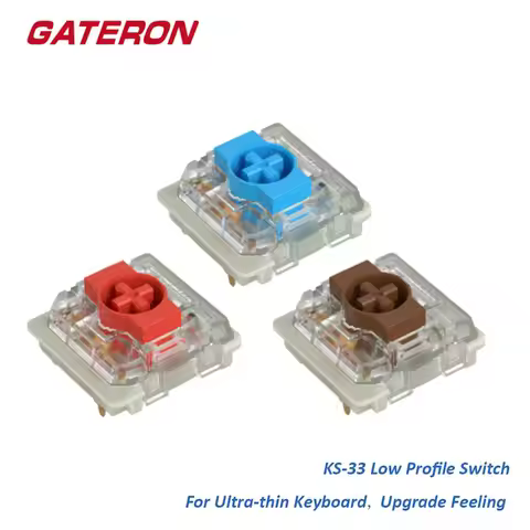 Gateron KS-33 Low Profile Switch 2.0 Red Blue Brown 3pins for ultimate ultra-slim mechanical keyboar
