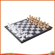 [PrettyiaSG] Magnetic Chess Set,  Chess Set Chess Checkers  Folding Chess Board for Adults