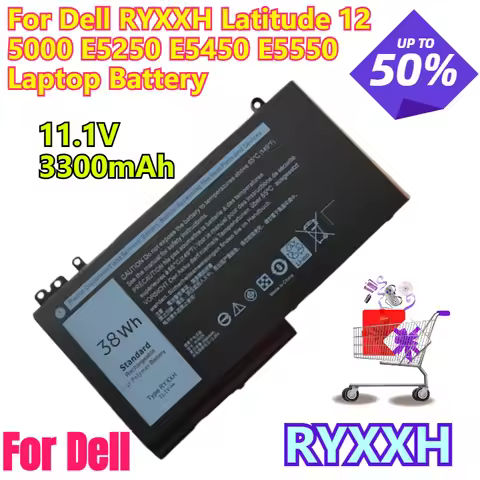 New 11.1V 3300mAh Suitable for Dell RYXXH Latitude 12 5000 E5250 E5450 E5550 Laptop Battery