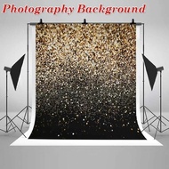 Gold Silver Glitter Bokeh Photography Backdrop Black Golden Shiny Dot Backgrounds For Photo Studio B