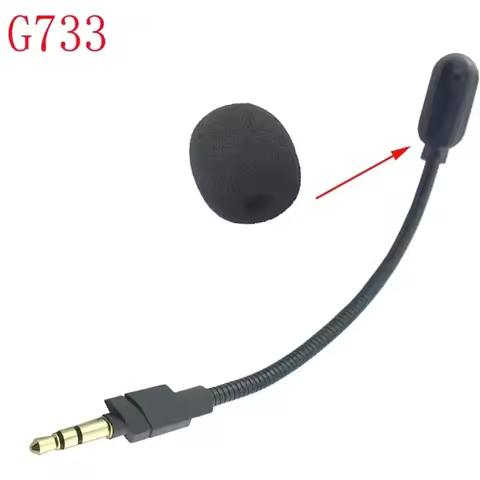 Mic for Logitech G733 Lightspeed Gaming Headset Noise Reduction Headset 3.5mm Detachable Headsets Mi