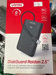 UNITEK DiskGuard Raiden 2.5" USB-A 硬碟外接盒