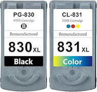 SanSeCai Remanufactured Ink Cartridges for Canon PG-830XL CL-831XL Compatible for Canon PG830 830XL CL831 831XL Ink Cartridge for Canon Pixma iP1180 IP2580 IP6230 MP145 MP476 MX308 1 Black 1 Tri-Color