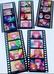 現貨 全新 劇場版 五等分的花嫁 紀念 特典 膠捲風 電影底片風 透明書籤 中野一花 中野二乃 中野三玖 中野四葉 中野五月