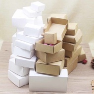 box 20pcs Multi Size Square Kraft Packaging Box Wedding Party Favor Supplies Handmade Soap Chocolate