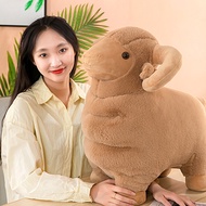deveodo 40/50cm Goat Plush Toy Fluffy Lovely Animal Doll Plushies Sofa Pillow Ornament Soft Simulati